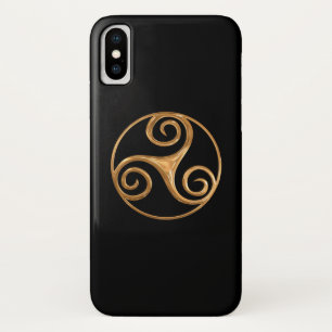 Gold Triskelion iPhone X Hoesje