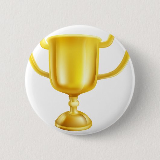 Gold Trophy Illustratie Ronde Button 5,7 Cm (Voorkant)