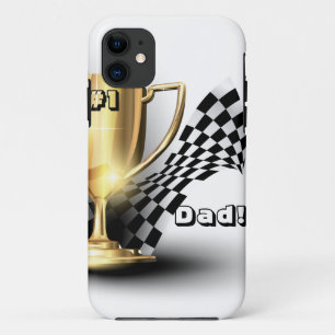Gold Trophy NUmber One Pap Vaderdag iPhone 11 Hoesje