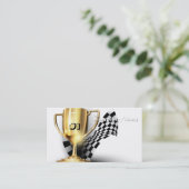 Gold Trophy NUmber One Pap Vaderdag Contactkaartje (Staand voorkant)