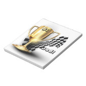 Gold Trophy NUmber One Pap Vaderdag Notitieblok (Gedraaid)