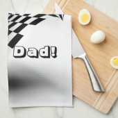 Gold Trophy NUmber One Pap Vaderdag Theedoek (Quarter Fold)