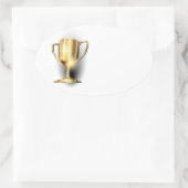 Gold Trophy Ovale Sticker (Tas)