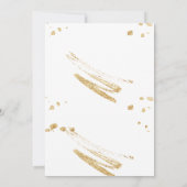 Gold Tropical Floral Bridal Shower Kaart (Achterkant)