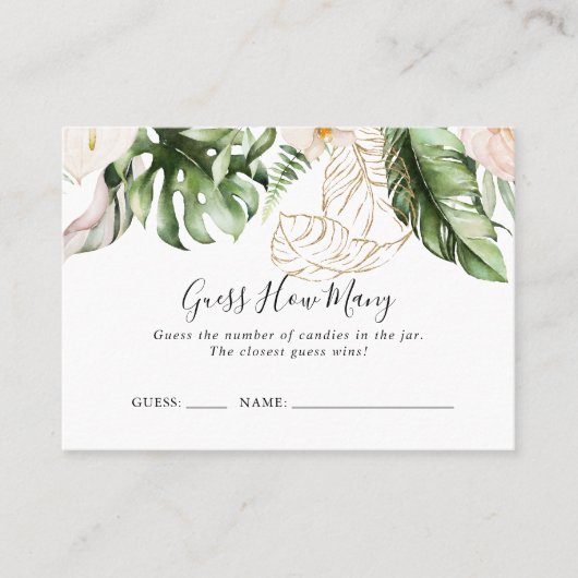 Gold Tropical Foliage Devine Combien De Carte De J (Devant)