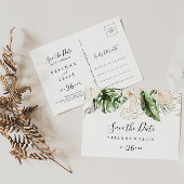Gold Tropical Foliage Horizontal Save the Date Briefkaart