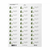 Gold Tropical Greenery Return Address Label (Full Sheet)