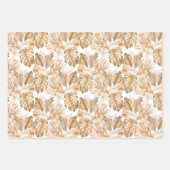 Gold Tropical Monstera Palms Inpakpapier Vel (Voorkant)