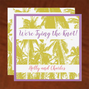 Gold Tropical Palm Trees Design Kaart