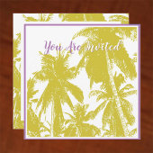 Gold Tropical Palm Trees Design Kaart