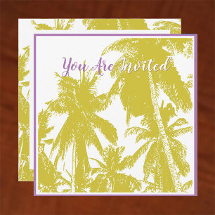 Gold Tropical Palm Trees Design Kaart