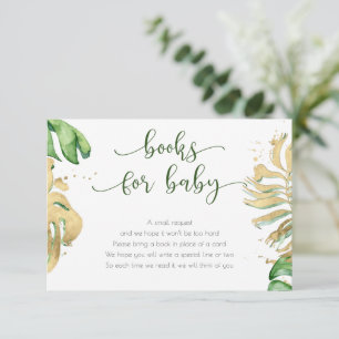 Gold Tropische Baby showers boeken voor Baby Kaart