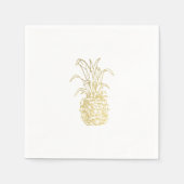 Gold tropische elegant moderne anananas servet (Voorkant)