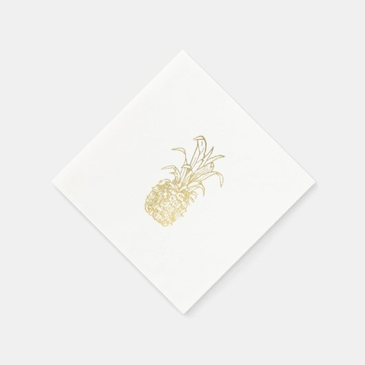 Gold tropische elegant moderne anananas servet (Hoek)