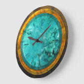 Gold & Turquoise 1 Wall Clocks Grote Klok (Hoek)