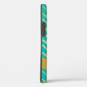 Gold Turquoise Art Deco Geometric Personalized Case-Mate iPhone Case (Achterkant / Rechts)