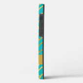 Gold Turquoise Art Deco Geometric Personalized Case-Mate iPhone Case (Achterkant / Links)