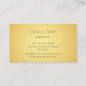 Gold Turquoise Mandala Pattern Visitekaartje (Achterkant)