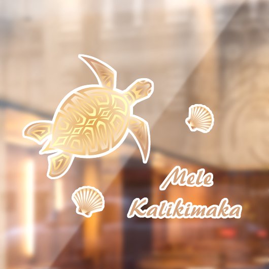 Gold Turtles Mele Kalikimaka Raamsticker (Vel 2)