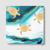 Gold Turtles Turquoise Coastal Beach House Gastenboek (Achterkant)