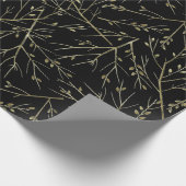 Gold Twigs on Black Cadeaupapier (Hoek)