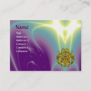 GOLD TWIN DRAGONS/Paarse groene lichtgolven Visitekaartje