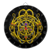 GOLD TWIN DRAGONS, zwart Dartbord (Voorkant)