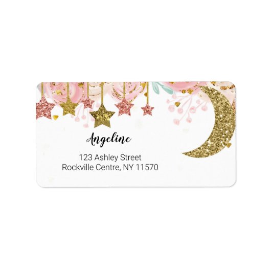 Gold twinkle Address Label (Voorkant)