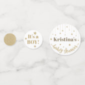Gold Twinkle Little Star-Baby shower Confetti (Voorkanten)