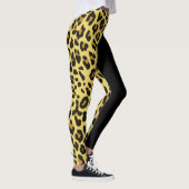 Gold Two Tone Cute Cheetah Prints Leggings (Rechts)