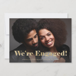 Gold Typografie 2 Aankondiging Verloving foto's