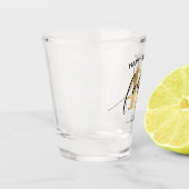 Gold Typografie 40th Birthday Shot Glas (Links)