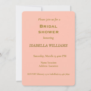 Gold Typografie op Peach Pink Kaart
