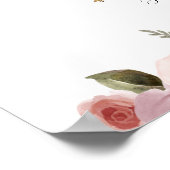 Gold Typography Dusty Blush Floral Welcome Wedding Poster (Hoek)