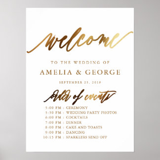 Gold Typography Script Elegant Poster