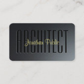 Gold Typography Script Zwart & grijs Architect Visitekaartje (Voorkant)
