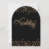 Gold TYPOGRAPHY Wedding Invitations Kaart (Achterkant)
