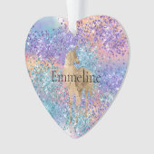 Gold Unicorn Étincelle violette Aqua rose Nom de l (devant)