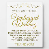 Gold Unplugged Weddenplaque Fotoplaat (Voorkant)