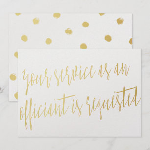 Gold "Uw dienst als ambtenaar is aangevraagd" Kaart