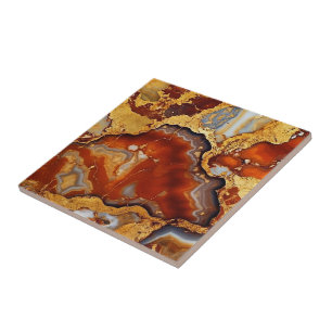 Gold Vein Agate Keramische Tegel Tegeltje