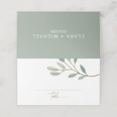 Gold Veined Eucalyptus Weddenschap (Buitenkant ongevouwen)