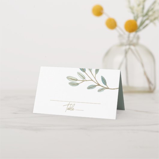 Gold Veined Eucalyptus Weddenschap (Voorkant)