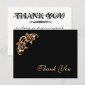 GOLD Verfraaide Foto Dank u kaart sjabloon (Voorkant / Achterkant)