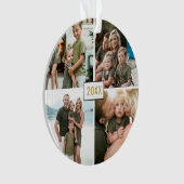 Gold Vier kerstfeestdagen Ornament met foto's (voorkant)