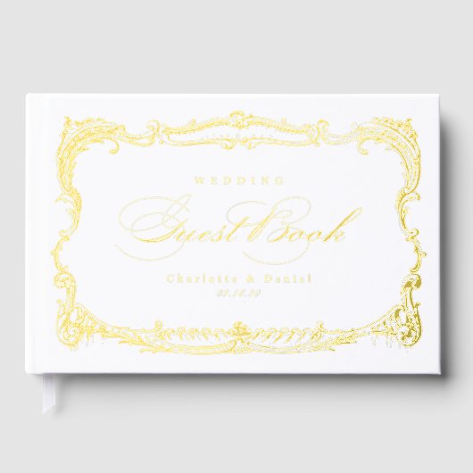 Gold Vintage Frame Classic Script wedding (Recto)