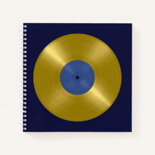 Gold Vinyl Record Album Notitieboek