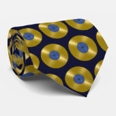 Gold Vinyl Record Album Stropdas (Opgerold)