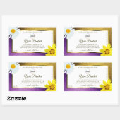 Gold violet métal blanc produit Étiquettes Ajouter (Feuille)