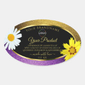Gold violet métal noir Étiquettes de produits ajou (Devant)